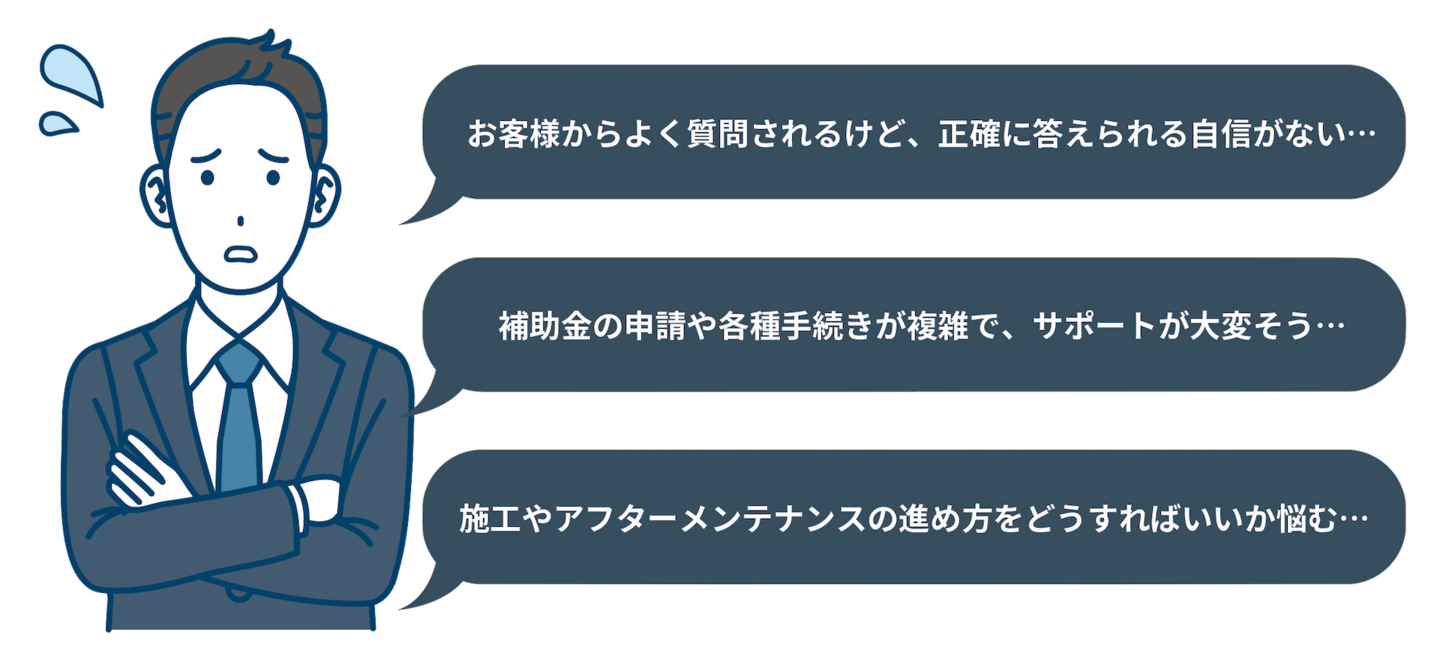 太陽光設備に関する疑問やお悩み